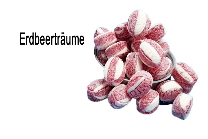 Erdbeerträume  -Bonbons 1Tüte a 120g