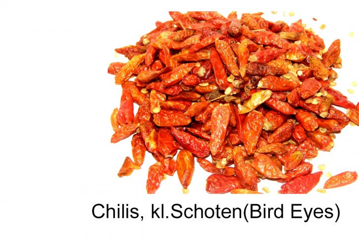 Chilis- Bird-Eyes, kleine ganze  Schoten 150g